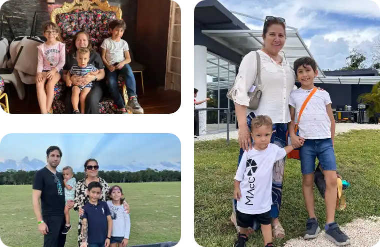 Dr. Irma Gavaldon con su familia